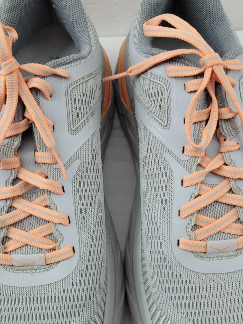 Hoka One One Bondi 7 Running Shoes Womens 11 Gray Orange Sneakers Sharkskin - Picture 5 of 14